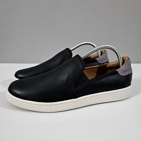 Ugg Cas Slip On Sneaker Casual Loafer Womens Shoe Black Leather Size 10 - Picture 14 of 14